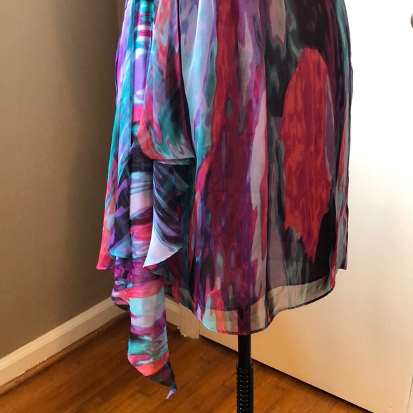 Colorful strapless cocktail dress - Picture 4 of 5